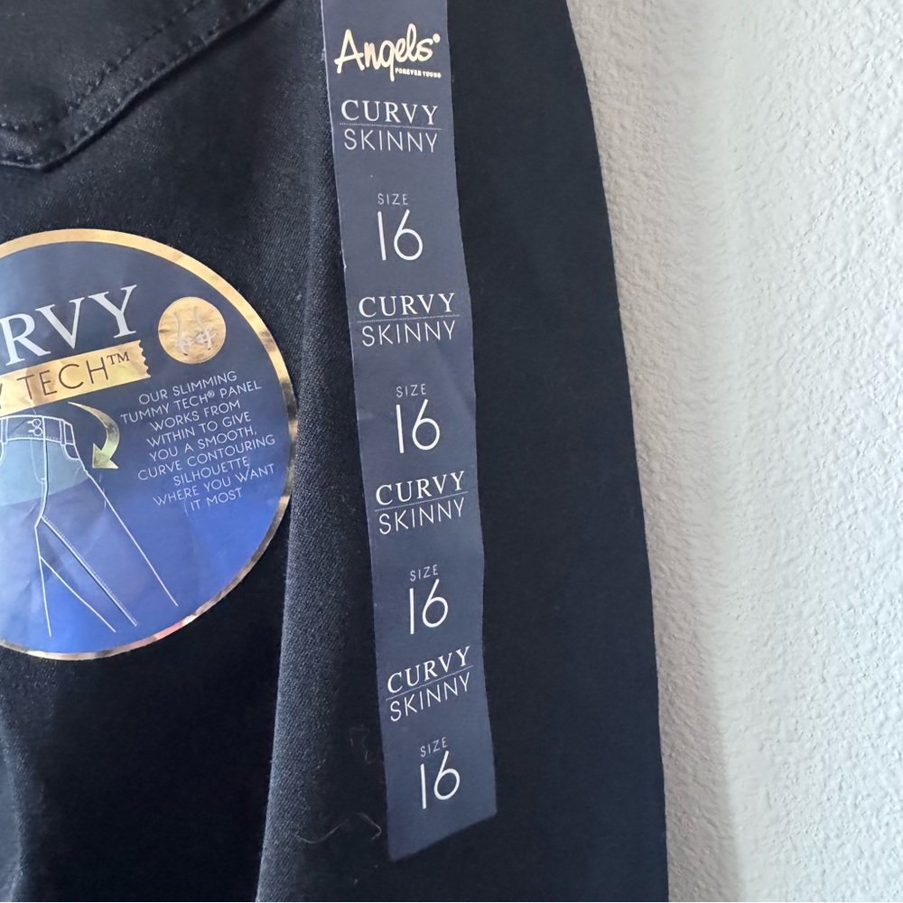 Angels Curvy Skinny Fit Jeans - Black - Picture 9 of 15